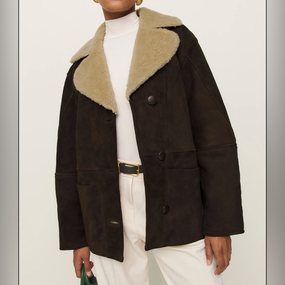 Reformation Veda Luca Suede Jacket XS